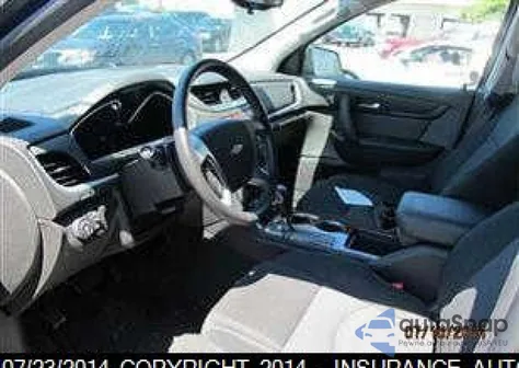 2014 Chevrolet Traverse Lt из США, поврежденный, VIN 1GNKVGKD7EJ347787